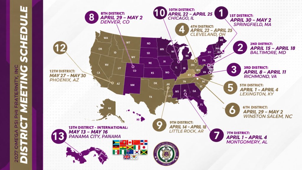 2027 District Meeting Schedules