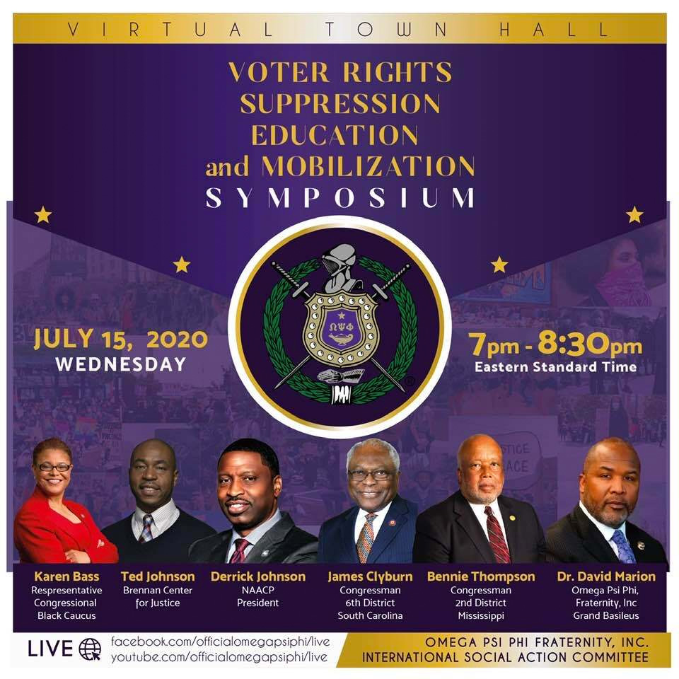 Omega to Host Virtual Town Hall on Voter Rights Suppression and
